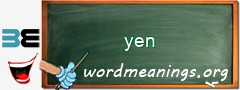 WordMeaning blackboard for yen